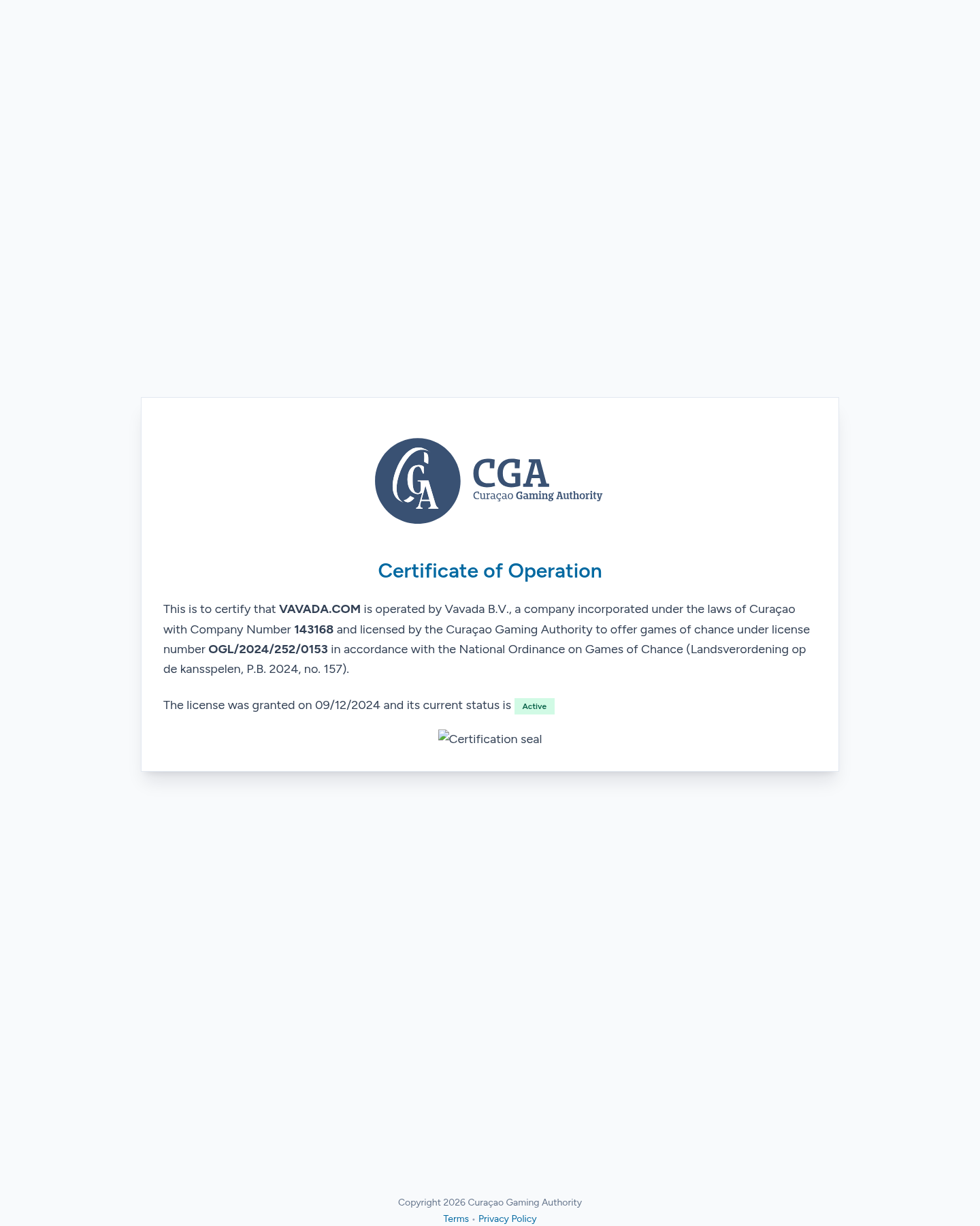 vavada.com-ის დათარიღებული პირველადი წყაროს ასლი